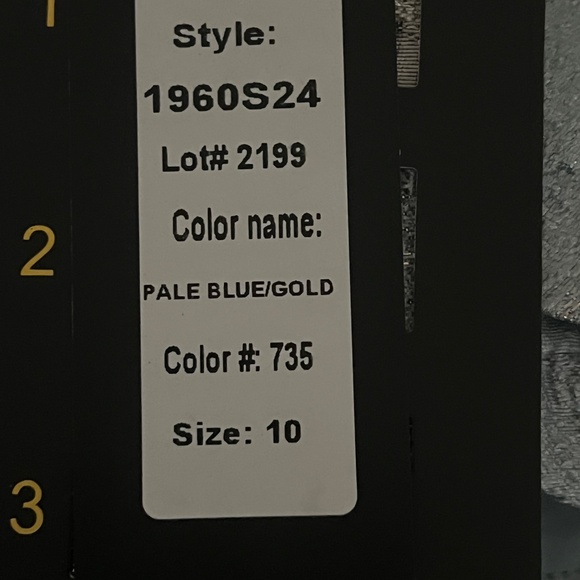 Alexander by Daymore SIZE 10 Pale Blue Gold Dress MOB/MOG, prom. - Picture 7 of 7